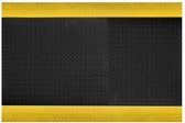 Ergonomische Werkplaatsmat op Rol met Aflopende gele rand - Breedte 90 cm - Dikte 15 mm