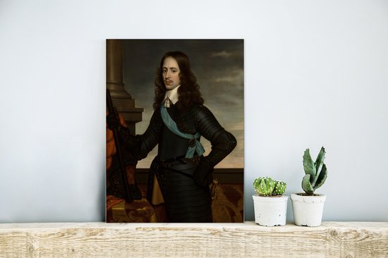 Portrait du Prince Willem II - Peinture de Gerrit van Homthorst Aluminium 30x40 cm - petit - Tirage photo sur Aluminium (décoration murale en métal)