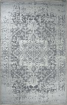 Perzisch vloerkleed kelim "Calm Grey" - vloerkleed Grijs - 200 x 290 cm