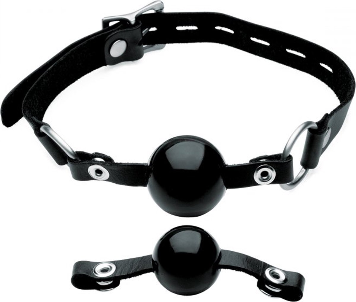 Interchangeable Silicone Ball Gag Set - Black