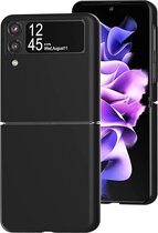 Hoesje voor Samsung Galaxy Z Flip 3 - Samsung Flip 3 Hoes Zwart Siliconen Case - Compatibel met Samsung Galaxy Flip 3 Screenprotector - Backcover Hoesjes