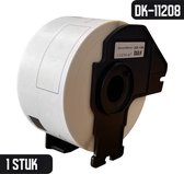 DULA - Brother Compatible DK-11208 voorgestanst groot adreslabel - Papier - Zwart op Wit - 38 x 90 mm - 400 Etiketten per rol - 3 Rollen