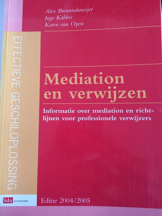 Boek cover Mediation En Verwijzen van Alex Brenninkmeijer (Paperback)