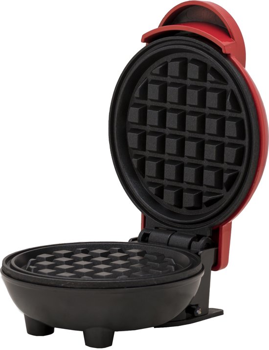 George Napoli Mini Wafelijzer met kookboek - Chaffle Maker - Keto Dieët - Waffle Maker