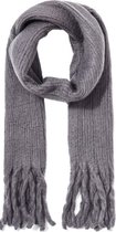 Warme Sjaal met Franjes - 170x30 cm - Grijs