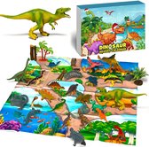 Adventskalender voor kinderen 2021 - Met speelmat - Dino - 24-delig