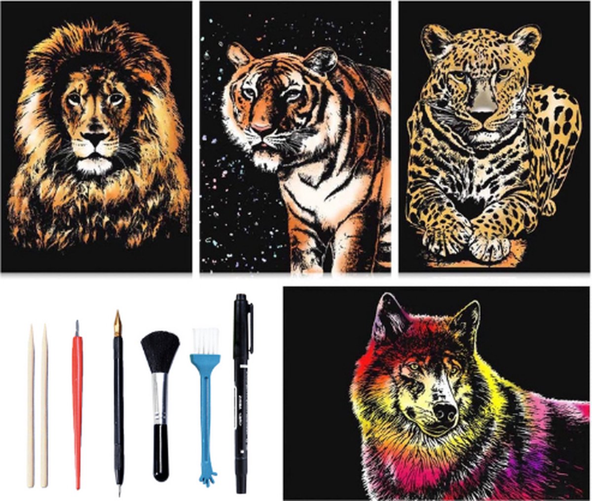 Scratch Art A4 Deluxe 12in1 Set Meerdere Varianten Magic Kras