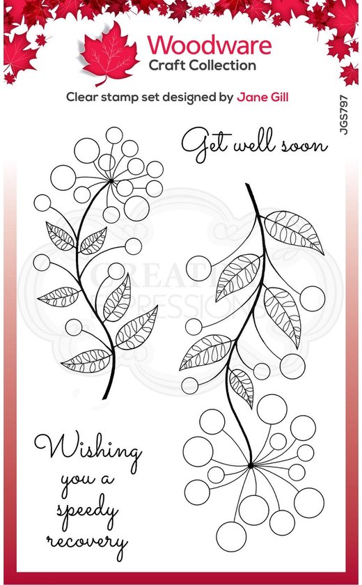 Woodware - Clear singles stempel bubbel Bloem Abbie