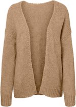 Vero Moda Vest Vmdarya Ls Open Cardigan Rep 10253220 Tan Dames Maat - XL