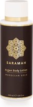 SARAMAH® Argan Bodylotion 200 ml - Op basis van 100% pure biologische Arganolie - Hydraterend, voedend en herstellend - Rijk aan omega 3 en 6, vitamine E en F - Vrij van sulfaat, siliconen, p