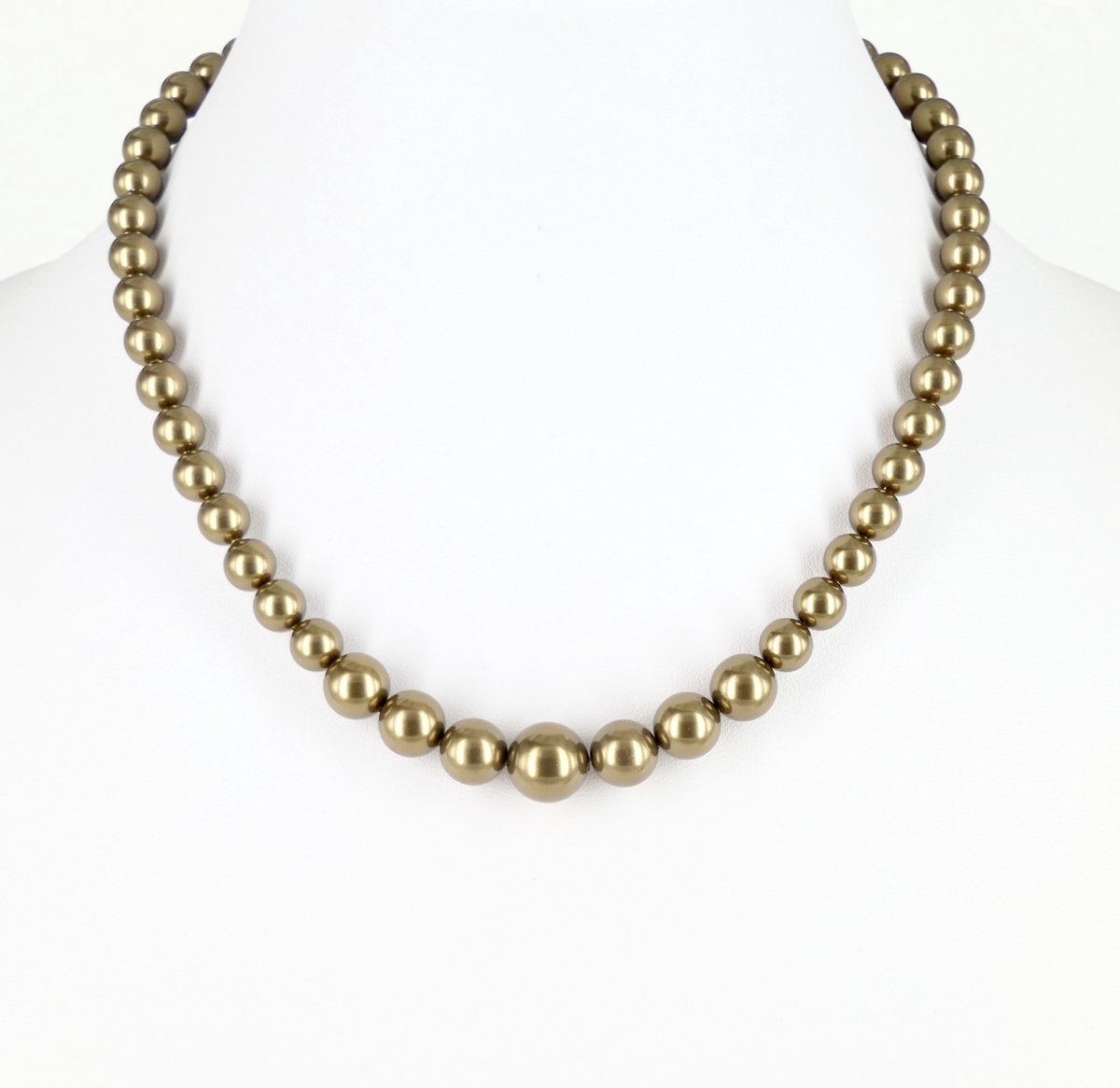 KAYEE - Parelketting van Swarovski parels - koper goudkleurig - 45cm
