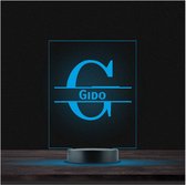 Led Lamp Met Naam - RGB 7 Kleuren - Gido