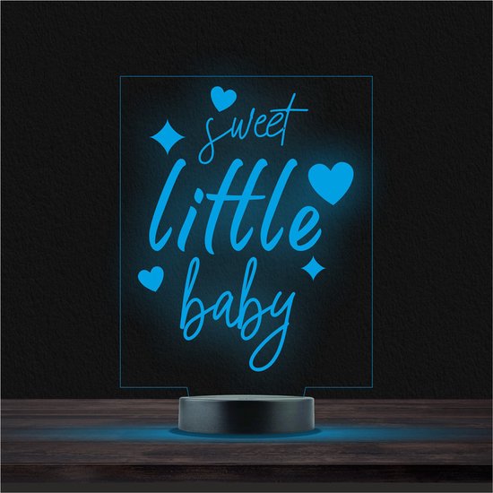 Led Lamp Met Gravering - RGB 7 Kleuren - Sweet Little Baby | bol