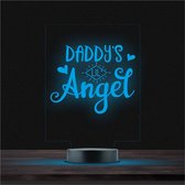 Led Lamp Met Gravering - RGB 7 Kleuren - Daddys Lil Angel