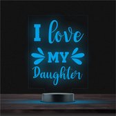 Led Lamp Met Gravering - RGB 7 Kleuren - I Love My Daughter