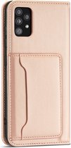 Samsung Galaxy A71 PU Leren Bookcase | Lederen Wallet Case | Telefoonhoesje | Pasjeshouder | Roze