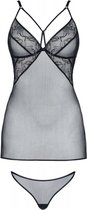 zwarte mini-jurk Lucette van Demoniq Magnetic Collection - S