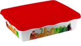 Hega Lunchbox Practic 2 Liter 24 X 19 X 5,5 Cm Rood