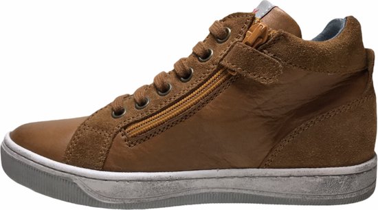 Naturino veter rits ster lederen hoge sneakers Clay Star cognac mt 24