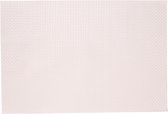 2x Rechthoekige placemats lichtroze parelmoer glans geweven 29 x 43 cm