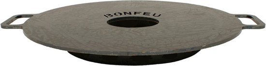 BonFeu BonPlancha V34 - Bakplaat voor BonVes 34 - Hoge Kwaliteit Staal - Buitenkoken - Grillen - 45x45x3.5 cm