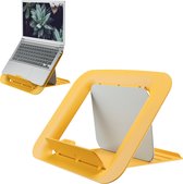 Leitz Verstelbare Compacte Ergonomische Laptopstandaard - Laptophouder met 4 Hoogtes - voor 13 tot 17 Inch Laptop - Ideaal voor Kantoor en Thuiskantoor - Warm Geel