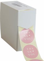 Cadeau stickers - 500 stuks - 'Thank You' - 40 mm - Stickers volwassenen - Sluitstickers - Sluitzegel - Ronde stickers op rol
