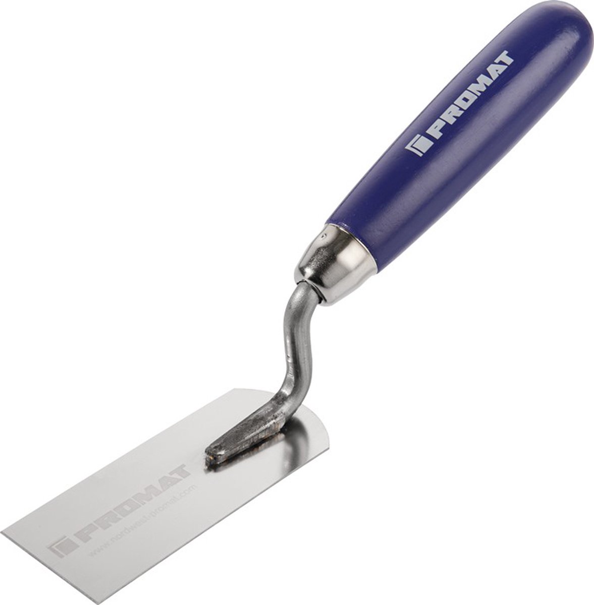 PROMAT Stukadoorstroffel, breedte 40 mm, roestvrij, met beukenhouten handvat, roestvrij staal