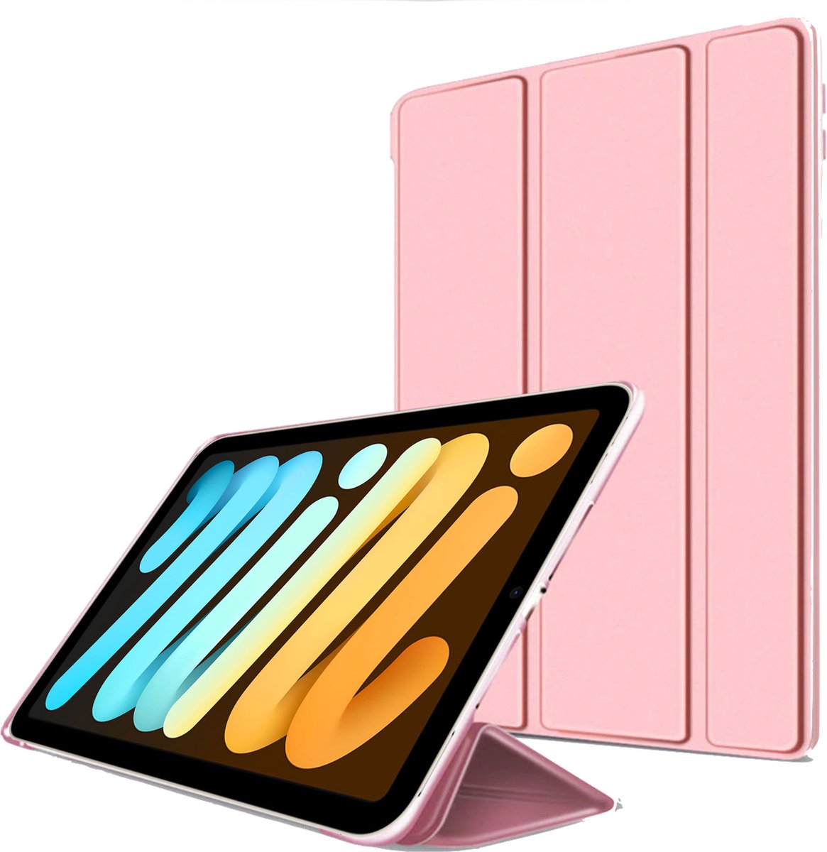 Geschikt voor iPad Mini 6 Hoesje Siliconen Cover Hoes Case - Rose