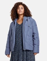 SAMOON Dames Gewatteerde jas met capuchon Slate Blue-48