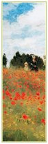 Claude Monet Field of Poppies Kunstdruk 25x70cm