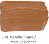 Metallic muurverf 2,5 ltr 124. Koper