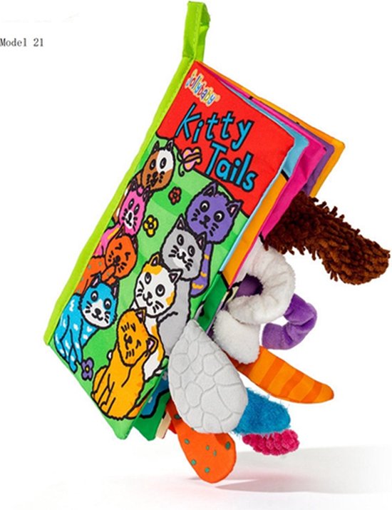 Baby speelgoed/knisperboekje /baby born/boek voor kinderen/Educatief Baby Speelgoed /Zacht Baby boek /Zacht Speelgoed/Speelgoed voor baby/ Speelgoed Voor Kinderen/ "Kitty tails" thema