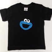 T-shirt 110/116 koekie monster - sesamstraat - cookie monster