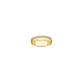 Thomas Sabo Dames Dames ring 925 sterling zilver sterling zilver gekleurde edelsteen 56 Goud 32017874