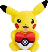 Pikachu Pluche knuffel met Hartje 25 cm Pokémon | Valentijnsdag Limited Edition - Valentijn hartje Speelgoed Valentine plush i love you | Pokemon Kaarten booster Box tin verzamelma