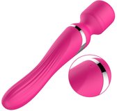 Power Escorts - Dual Massager - Design G Spot Vibrator - Lengte 22,6 Cm - 7 Pulsation Modes And 7 Function - Oplaadbaar - Dia 3,2/ 4,2 Cm - gave Cadeaubox - Trendy Roze - bo-63-000