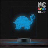 Led Lamp Met Gravering - RGB 7 Kleuren - Schildpad