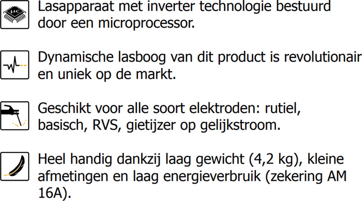 GYS GYSMI 160A Lasapparaat - elektrode – foto 5