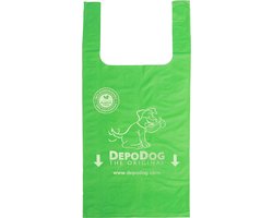 DepoDog hondenpoepzakjes - Biologisch - Afbreekbaar - Met hengsels - Groen - 500 st.