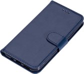 iPhone 13 Pro Max Hoesje - Leer Portemonnee Book Case Wallet - Apple iPhone 13 Pro Max - Donkerblauw