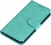 iPhone 13 Hoesje - Leer Portemonnee Book Case Wallet - Apple iPhone 13 - Turquoise