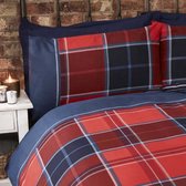 Dekbedovertrek Argyle rood - 200x200 cm