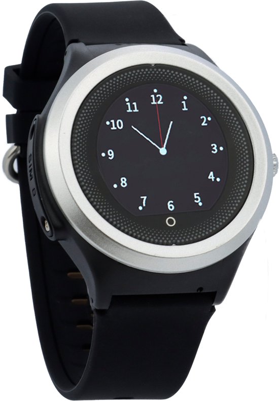 LifeWatcher Active Zwart/Zilver - GPS horloge voor actieve senioren - WDTM gecertificeerd  - met EUR 15 tegoed