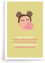 Walljar - Customer Service - Muurdecoratie - Poster