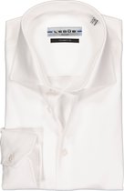 Ledub modern fit overhemd - wit twill - Strijkvriendelijk - Boordmaat: 44