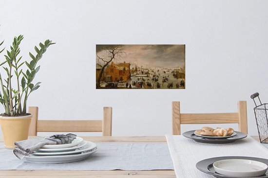 Stickers Stickers muraux - Paysage de glace - Peinture d'Hendrick Avercamp - 30x20 cm - Film adhésif