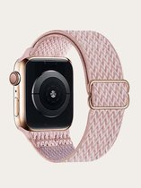 Nylon Apple Watch Bandje - Roze - 38/40/41 mm - Apple Watch Series 1 2 3 4 5 6 7 SE - Geschikt voor Apple Watch