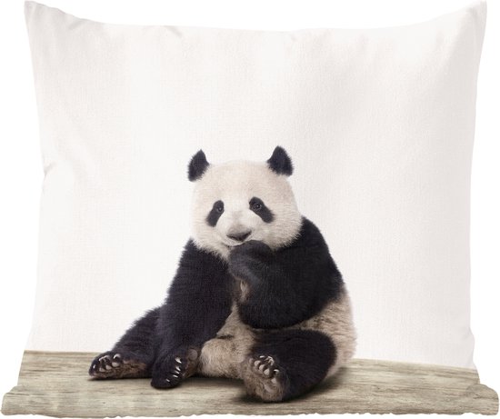 Sierkussens - Kussen - Panda dierenprint - 40x40 cm - Kussen van katoen |  bol.com