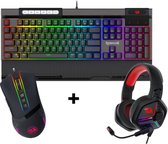 Gaming set | Redragon Surya K563 RGB Gaming Toetsenbord + Destroyer M712 RGB Gaming Muis + Ajax H230 RGB Gaming Headset